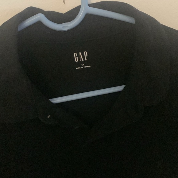 Beautiful Jet Black Velvety GAP 100% Ultra Soft Cotton Polo SZ Small 😍 - Picture 2 of 4